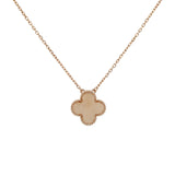 Van Cleef & Arpels 18K Rose Gold Diamond Obsidian Vintage Alhambra Pendant Necklace Designer Jewellery Van Cleef and Arpels
