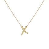 Tiffany & Co. 18K Yellow Gold Paloma Picasso Graffiti X Pendant Necklace Designer Jewellery Tiffany and Co