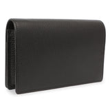 Gucci Black Calfskin Mini GG Marmont Chain Wallet