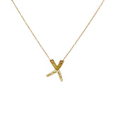Tiffany & Co. 18K Yellow Gold Paloma Picasso Graffiti X Pendant Necklace Designer Jewellery Tiffany and Co