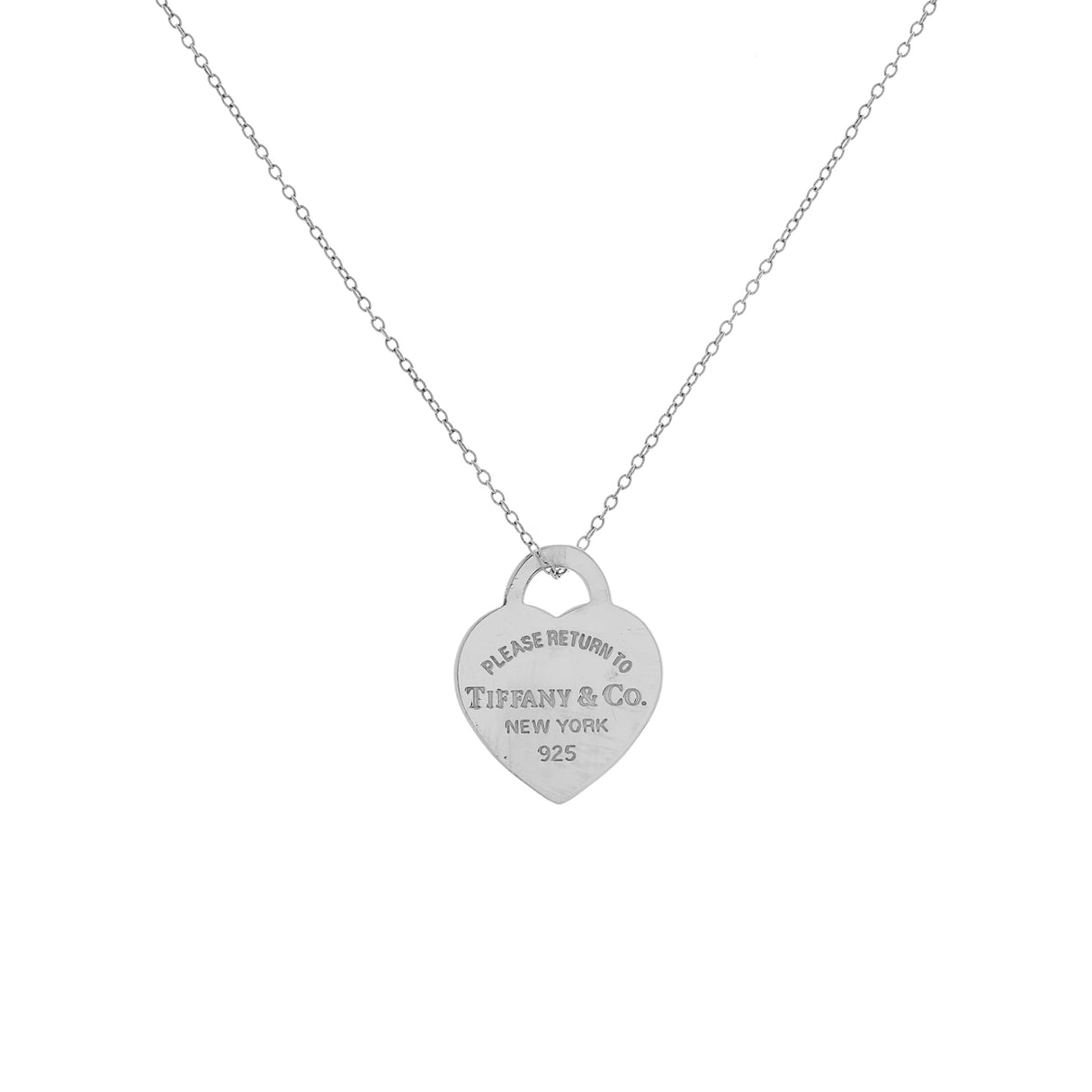 Tiffany & Co. Sterling Silver Heart Tag Pendant Necklace Designer Jewellery Tiffany and Co