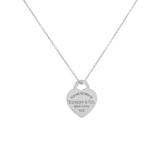Tiffany & Co. Sterling Silver Heart Tag Pendant Necklace Designer Jewellery Tiffany and Co