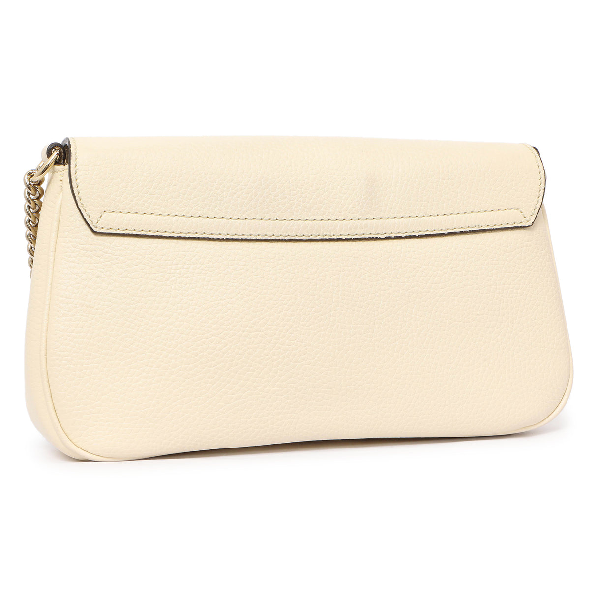 Gucci Ivory Pebbled Calfskin Medium Soho Flap Crossbody