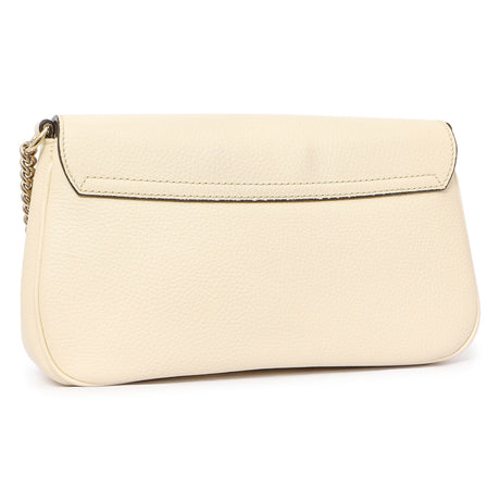 Gucci Ivory Pebbled Calfskin Medium Soho Flap Crossbody