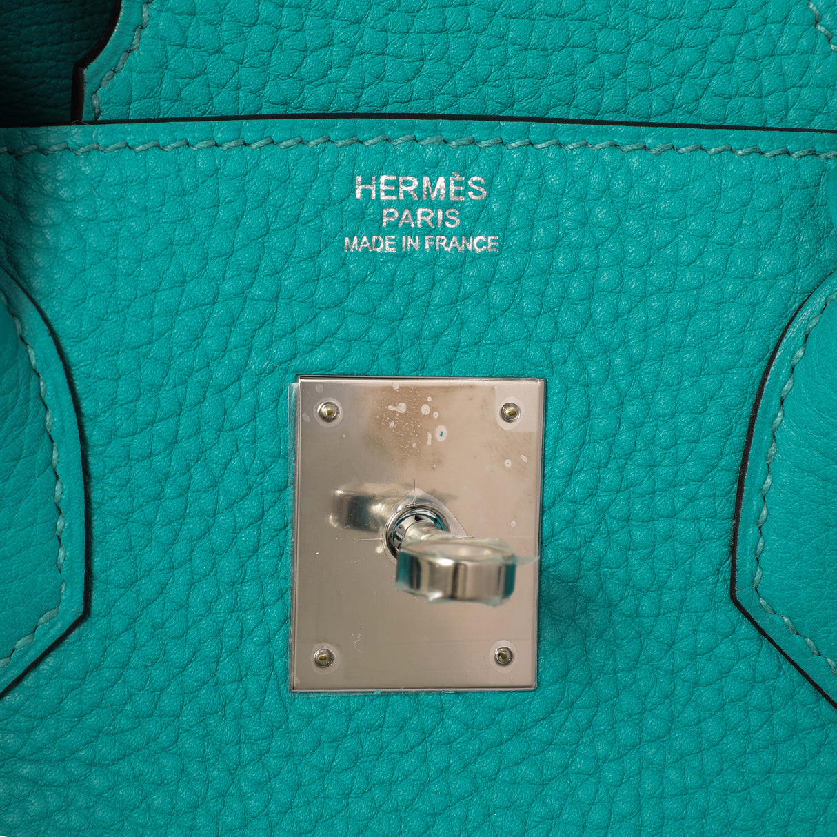 Hermes Bleu Paon Clemence Birkin 30