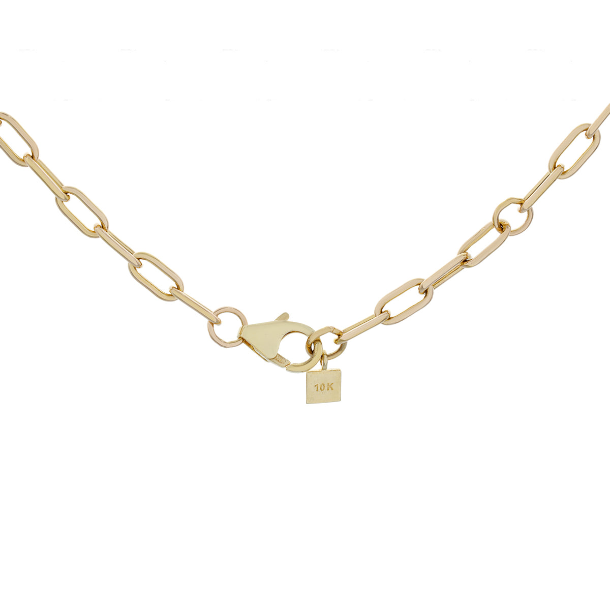 10K Yellow Gold Paperclip Chain Fine Jewellery Modaselle