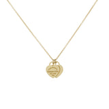 Tiffany & Co. 18K Yellow Gold Mini Double Heart Tag Pendant Designer Jewellery Tiffany and Co