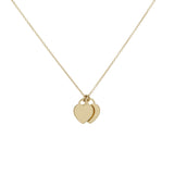 Tiffany & Co. 18K Yellow Gold Mini Double Heart Tag Pendant Designer Jewellery Tiffany and Co