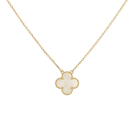 Van Cleef & Arpels 18K Yellow Gold Mother of Pearl Vintage Alhambra Pendant Necklace Necklaces Van Cleef and Arpels