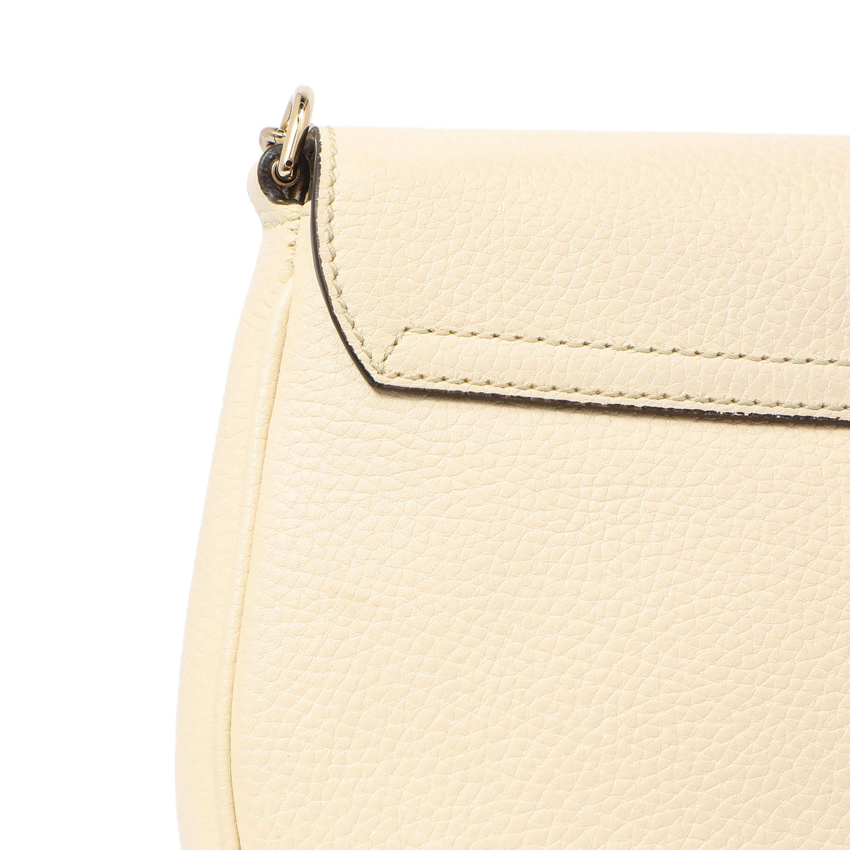 Gucci Ivory Pebbled Calfskin Medium Soho Flap Crossbody