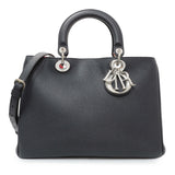 Christian Dior Black Bullcalf Medium Diorissimo Tote