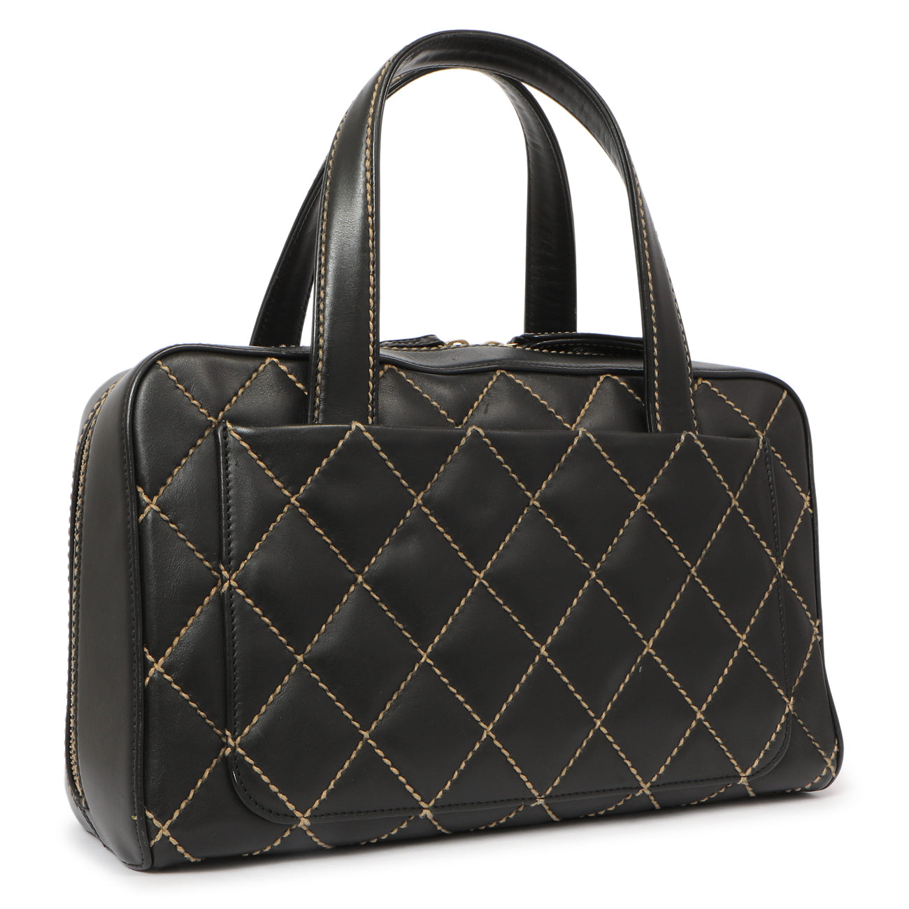 Chanel Black Calfskin Wild Stitch Top Handle – Modaselle