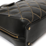 Chanel Black Calfskin Wild Stitch Top Handle