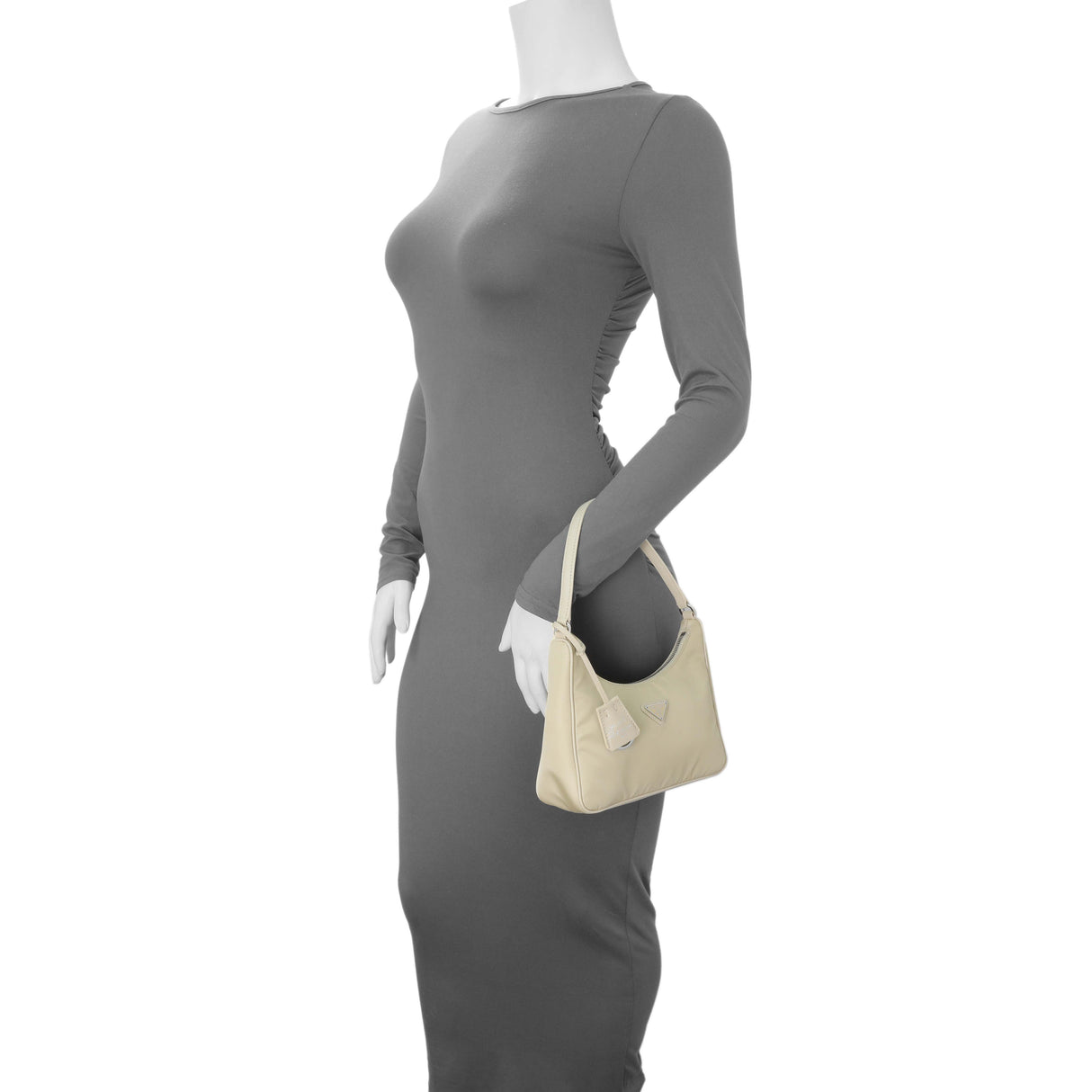 Prada Beige Re-Nylon Saffiano Mini Re-Edition 2005 Handbags Prada