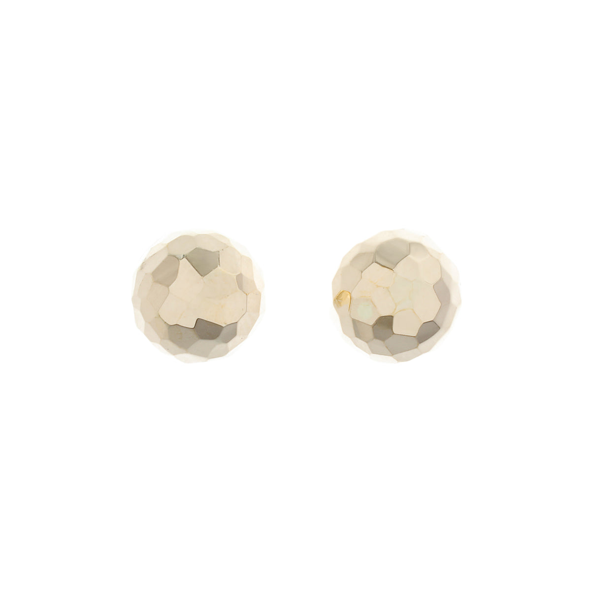 14K Yellow Gold Faceted Disco Ball Earrings Fine Jewellery Modaselle