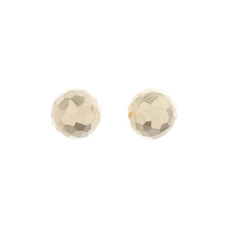 14K Yellow Gold Faceted Disco Ball Earrings Fine Jewellery Modaselle