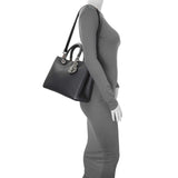 Christian Dior Navy Bullcalf Medium Diorissimo Tote Handbags Christian Dior