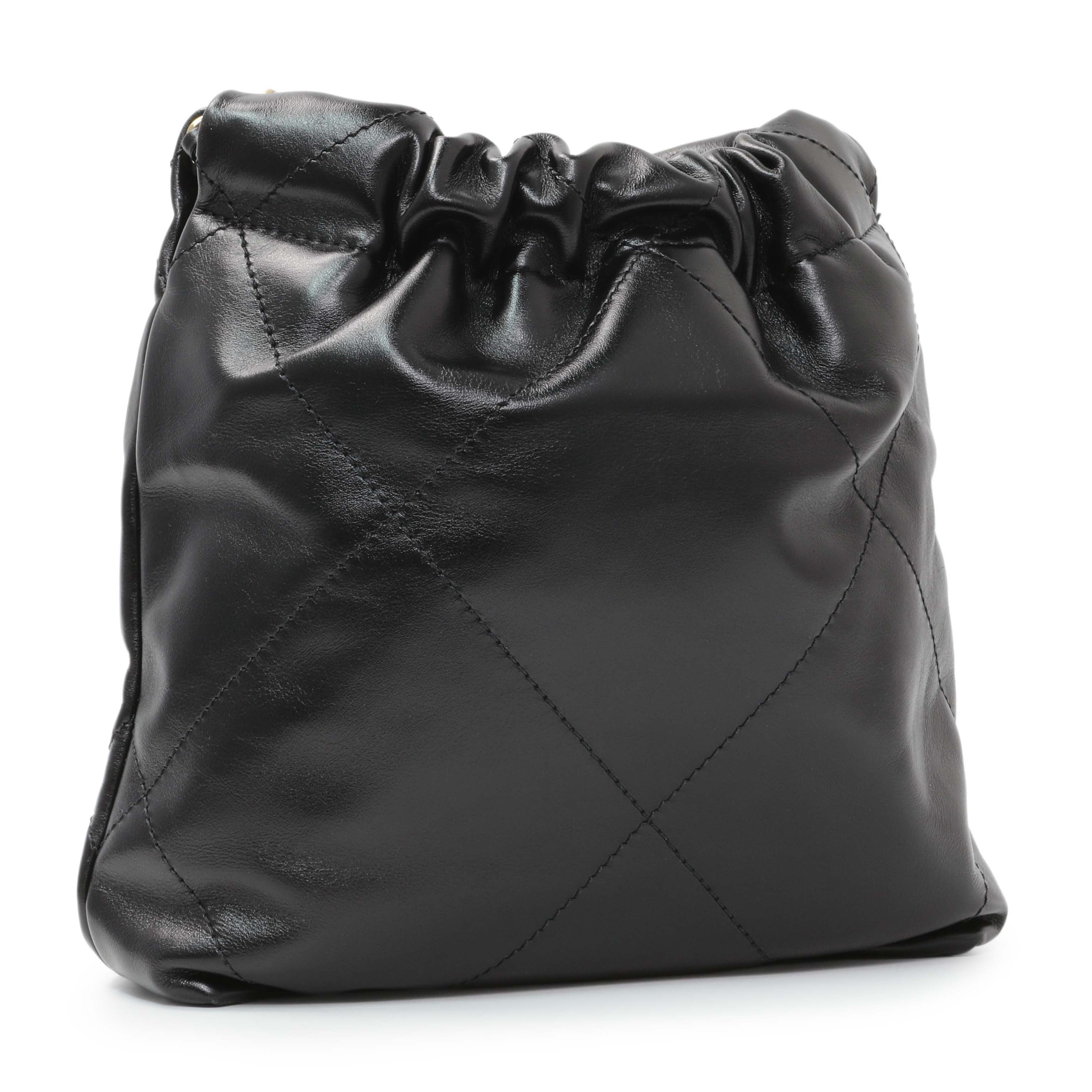 Chanel Black Shiny Calfskin Quilted Mini Chanel 22 – Modaselle