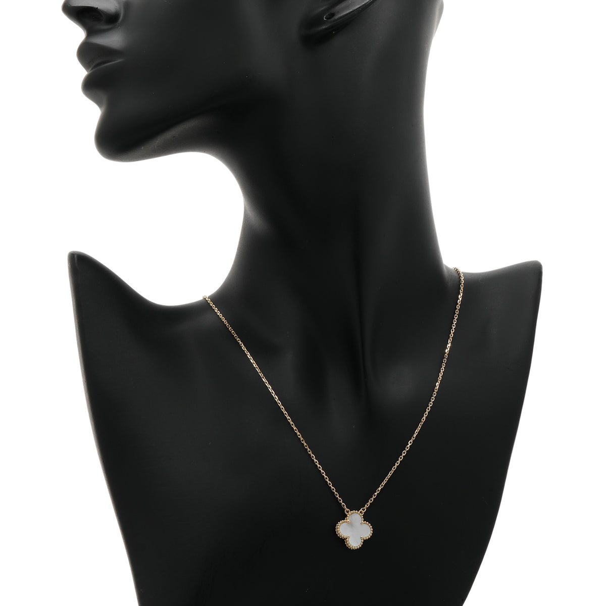 Van Cleef & Arpels 18K Yellow Gold Mother of Pearl Vintage Alhambra Pendant Necklace Necklaces Van Cleef and Arpels