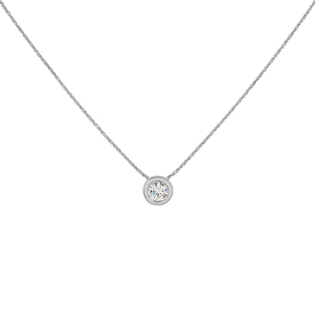 18K White Gold 0.35 Carat Diamond Pendant Fine Jewellery Modaselle