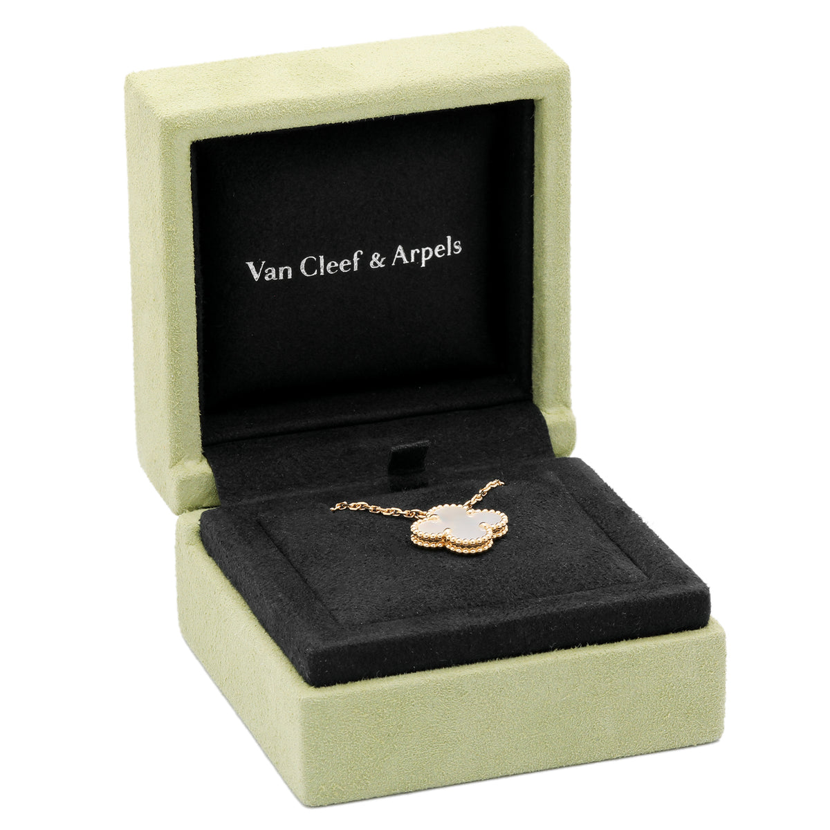 Van Cleef & Arpels 18K Yellow Gold Mother of Pearl Vintage Alhambra Pendant Necklace Necklaces Van Cleef and Arpels
