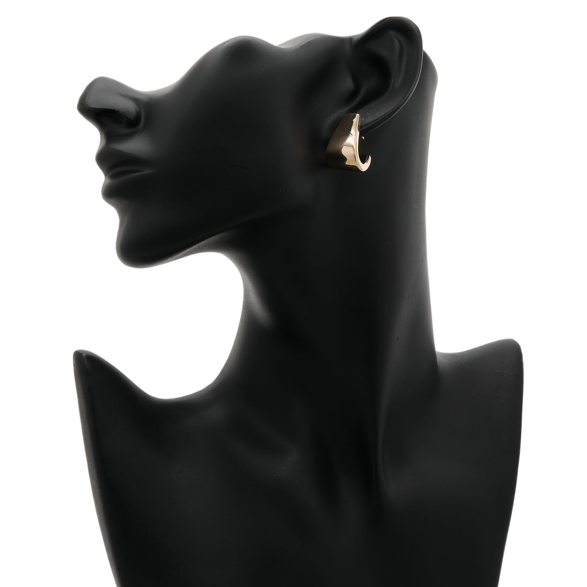 14K Yellow Gold Chunky Tapered Half-Hoop Earrings Fine Jewellery Modaselle
