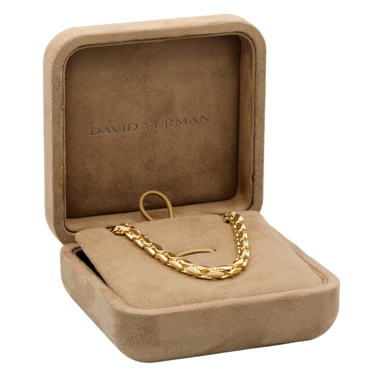 David Yurman 18K Yellow Gold 5mm Fluted Chain Necklace Designer Jewellery David Yurman