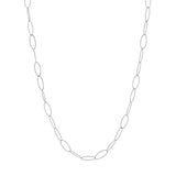 14K White Gold Oval Link Chain Fine Jewellery Modaselle