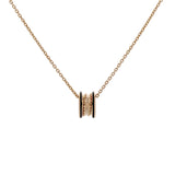 Bulgari 18K Rose Gold B.zero1 Rock Pendant Necklace Designer Jewellery Bulgari