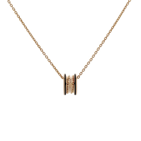 Bulgari 18K Rose Gold B.zero1 Rock Pendant Necklace Designer Jewellery Bulgari