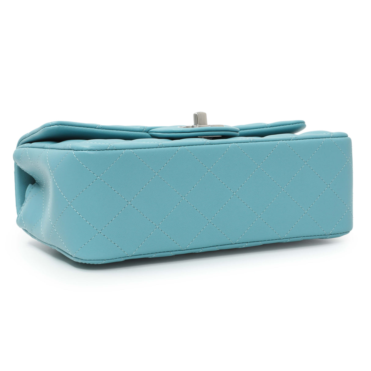 Chanel Blue Quilted Lambskin Mini Rectangular Flap Handbags Chanel