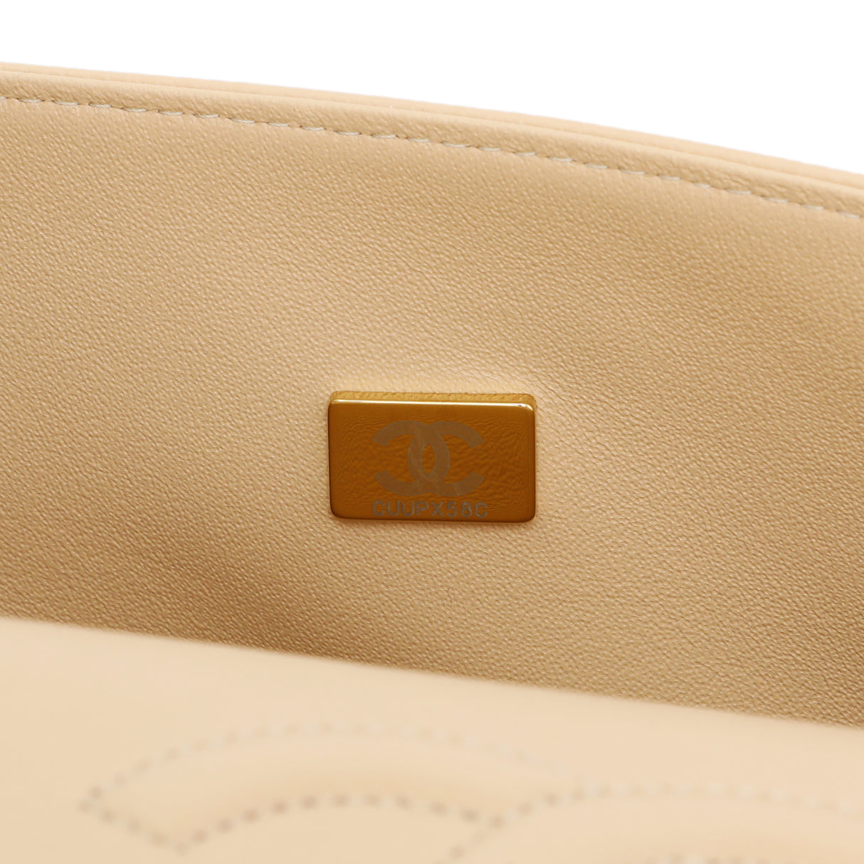 Chanel Beige Quilted Caviar Medium Double Flap Handbags Chanel