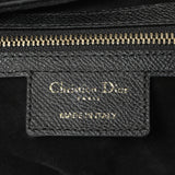 Christian Dior Black Grained Calfskin Saddle Bag