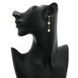Mikimoto 18K Yellow Gold Diamond Pearls in Motion Earrings Designer Jewellery Mikimoto