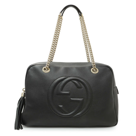 Gucci Black Calfskin Gucci Soho Bowler Handbags Gucci