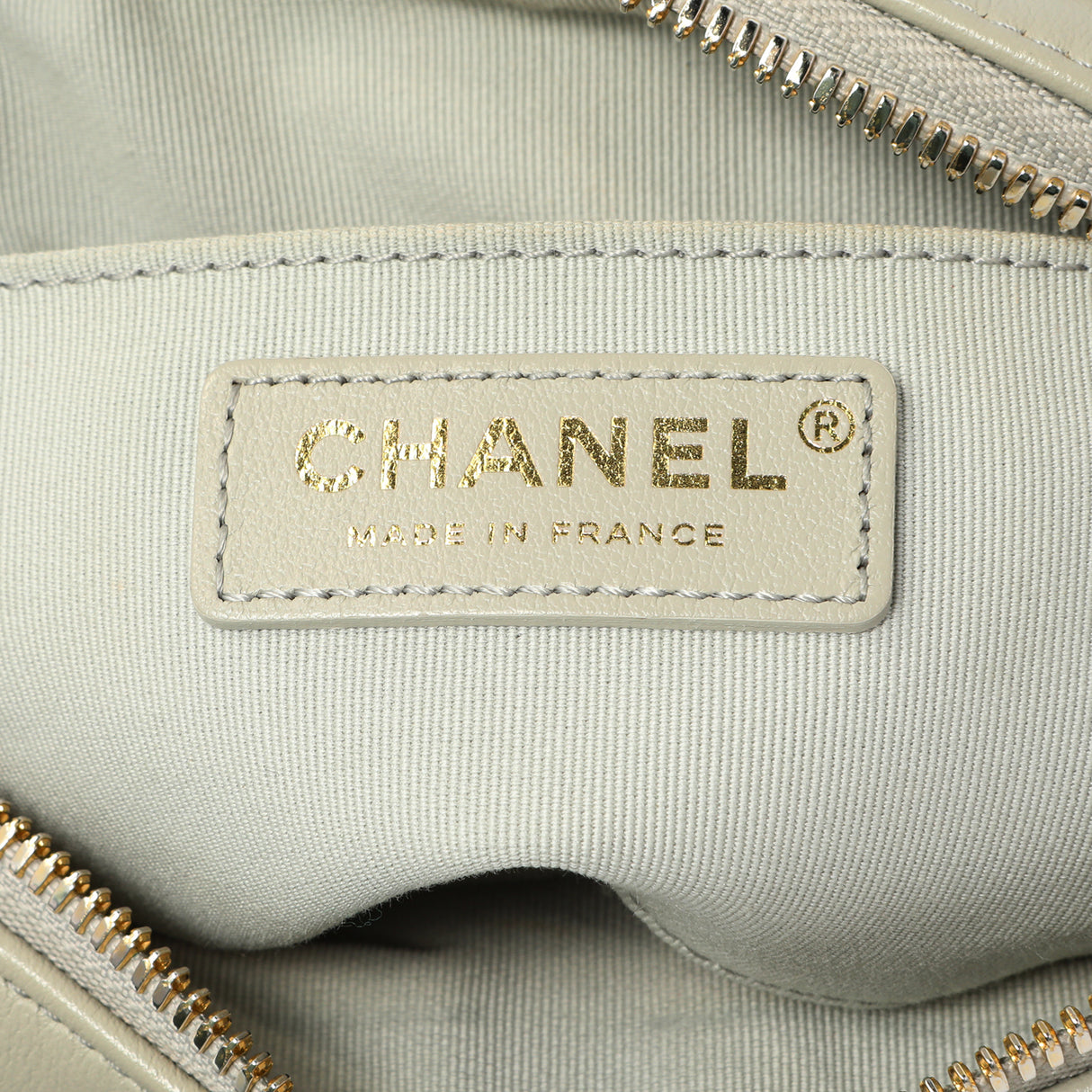 Chanel Grey Quilted Calfskin Small Camera Case