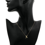 Tiffany & Co. 18K Yellow Gold Paloma Picasso Graffiti X Pendant Necklace Designer Jewellery Tiffany and Co
