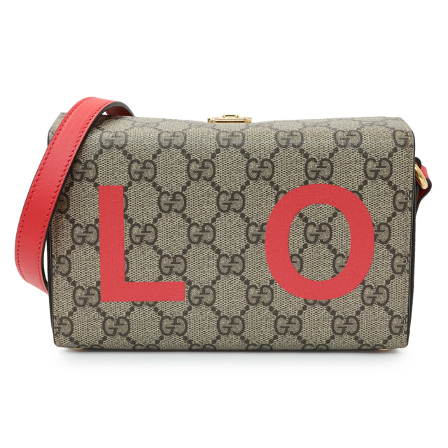 Gucci GG Supreme Monogram Moon Calfskin Love Valentines Day Padlock Case Handbags Gucci