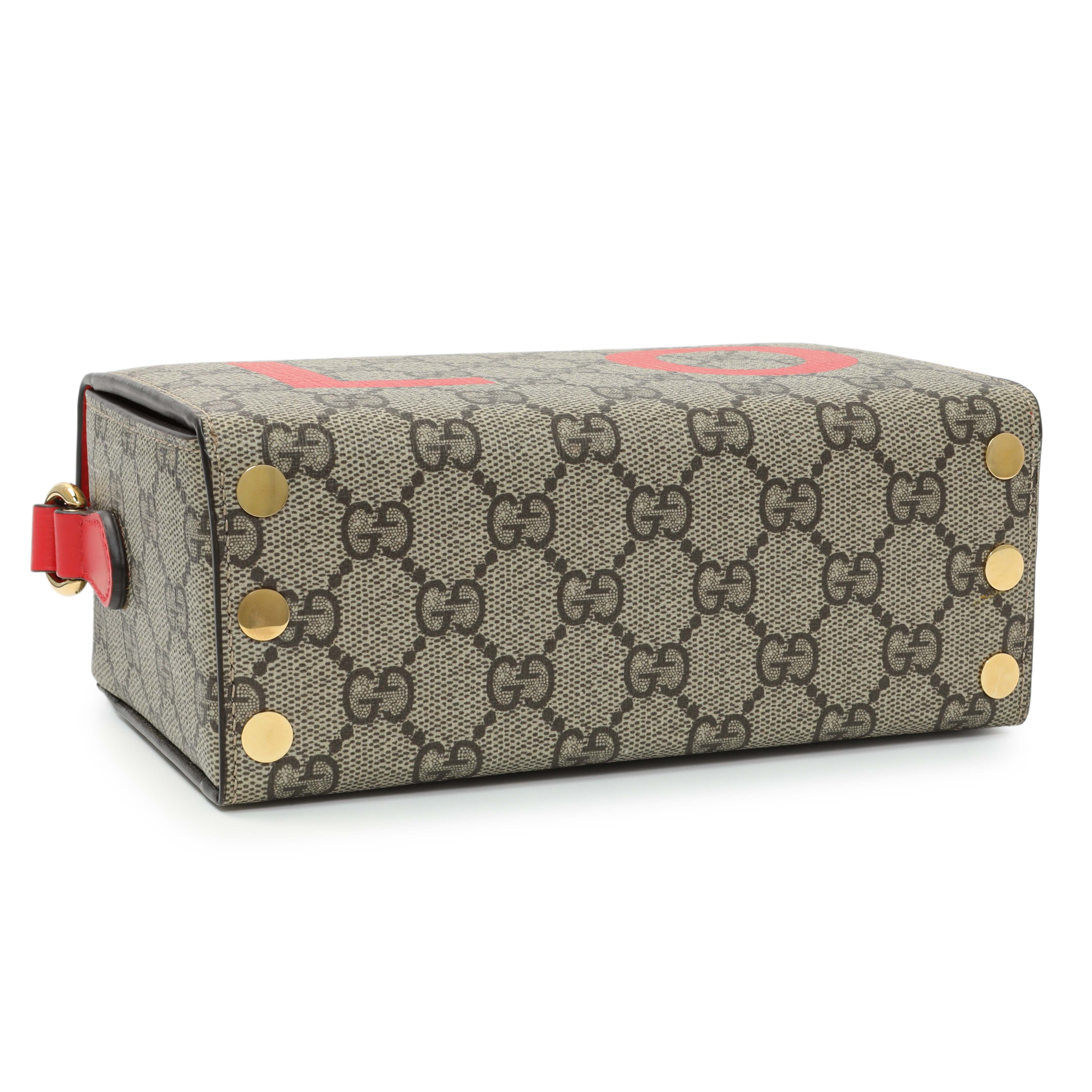 Gucci GG Supreme Monogram Moon Calfskin Love Valentines Day