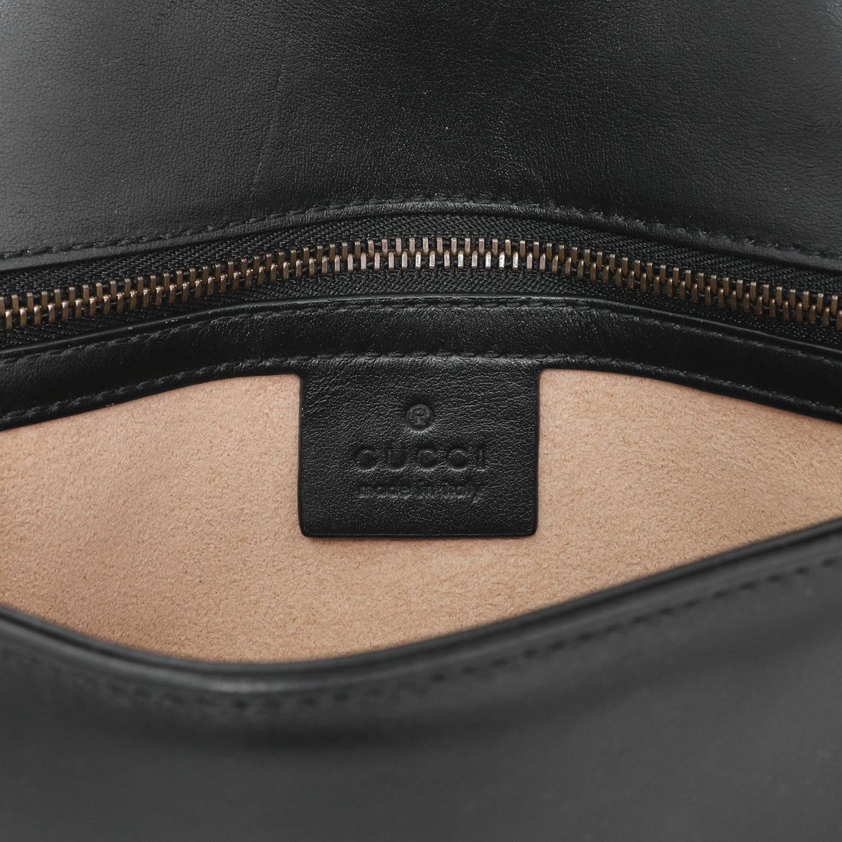 Gucci Black Calfskin Matelasse Small GG Marmont Shoulder Bag Handbags Gucci