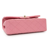 Chanel Pink Quilted Lambskin Small Double Flap Handbags Chanel