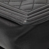 Chanel Black Quilted Lambskin Medium Boy Flap Handbags Chanel