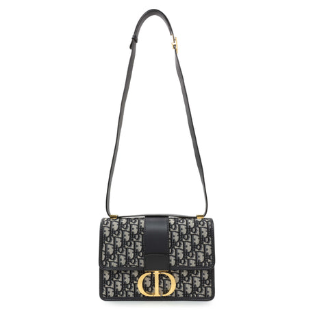 Christian Dior Blue Oblique 30 Montaigne Flap Bag Handbags Christian Dior