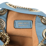 Jimmy Choo Blue Lambskin Micro Bon Bon Bag