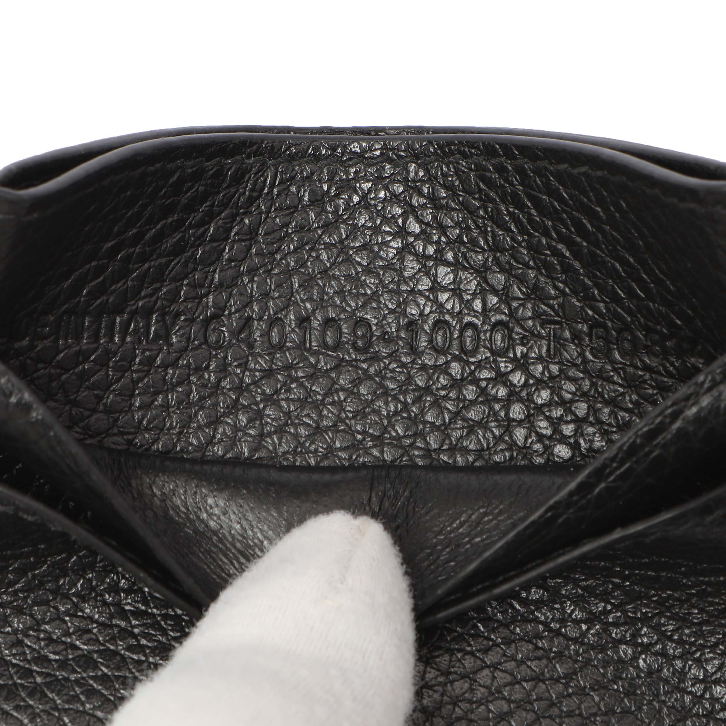 Balenciaga Black Grained Calfskin Neo Classic Card Holder – Modaselle