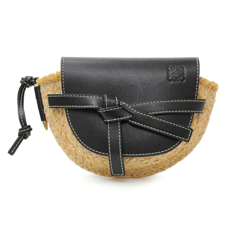 Loewe Calfskin Raffia Mini Gate Crossbody Bag Handbags Loewe