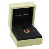Van Cleef & Arpels 18K Yellow Gold Carnelian Vintage Alhambra Pendant Necklace Designer Jewellery Van Cleef and Arpels