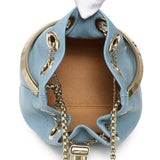 Jimmy Choo Blue Lambskin Micro Bon Bon Bag