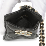 Chanel Black Quilted Lambskin Card Holder on Chain