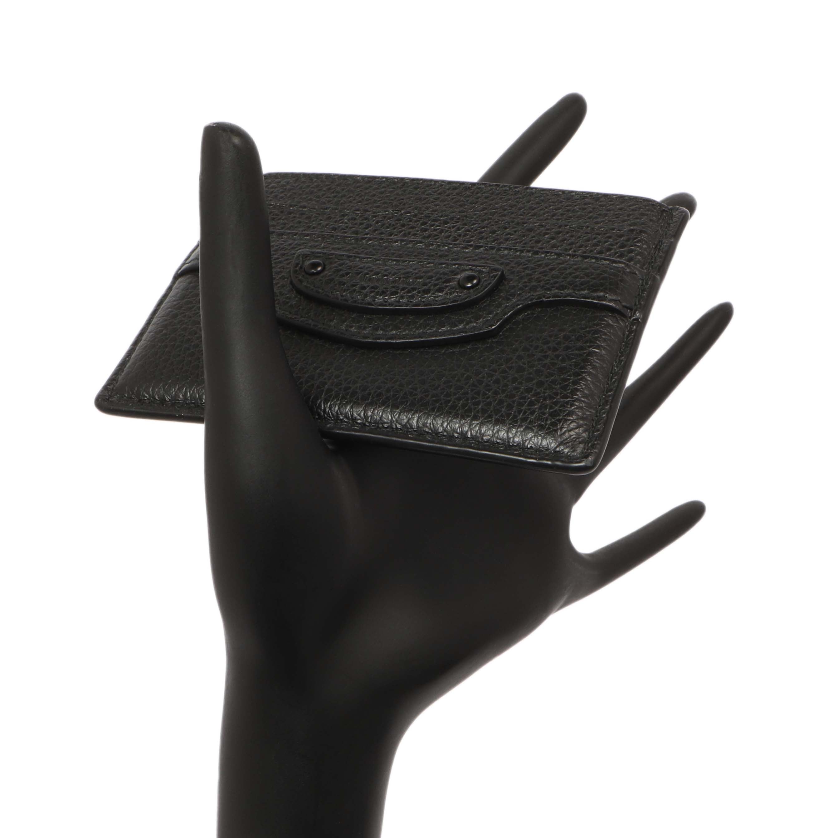 Balenciaga Black Grained Calfskin Neo Classic Card Holder Balenciaga Black Grained Calfskin Neo Classic Card Holder